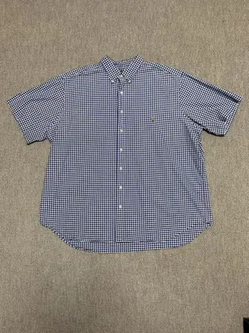 Ralph Lauren 랄프 로렌 체크 무늬 반팔 셔츠 2XL 블루