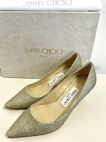 JIMMY CHOO 로미 60 더스티 글리터 펌프스 22.5cm 지미추