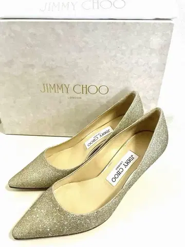 JIMMY CHOO 로미 60 더스티 글리터 펌프스 22.5cm 지미추