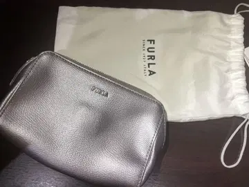FURLA 가죽 파우치 수납 가방 및 구매 인증서 포함