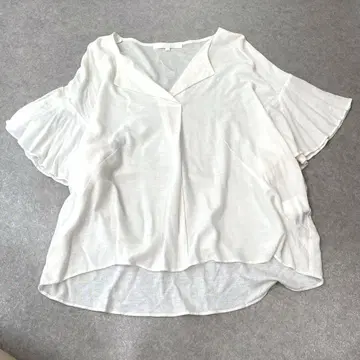 ANAYI 아나이 시어 프릴 블라우스 화이트 루즈핏