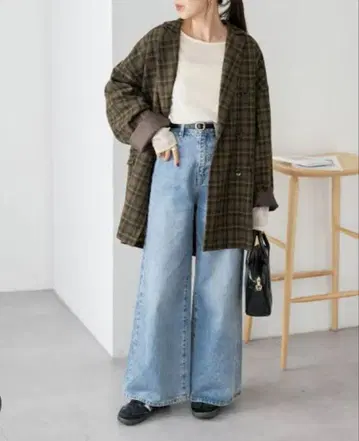디스코트 와이드 팬츠 데님