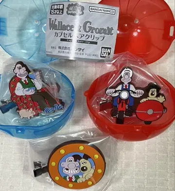 월레스와 그루미트 헤어 클립 3종 세트 가챠
