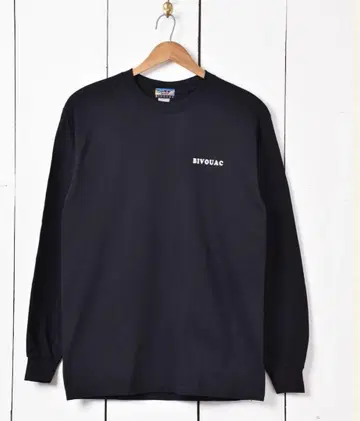 BIVOUAC 프린트 롱 슬리브 티셔츠 블랙