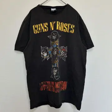 GUNS N' ROSES 건즈 앤 로지즈 티셔츠 밴딩 블랙 M