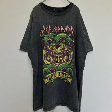 DEF LEPPARD 디플레파드 밴드 티셔츠 밴 티 그레이 M