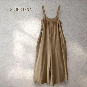 SLOBE IENA 린넨 혼방 개더 살로펫 베이지