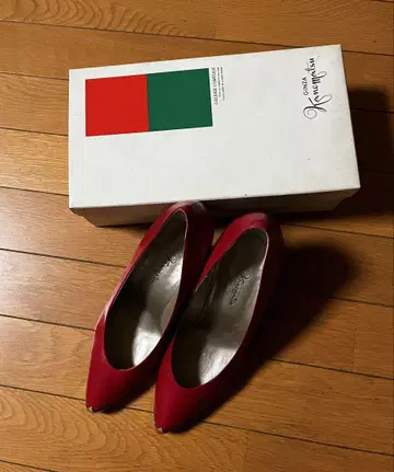 긴자 카네마츠 펌프스 빨간색 24cm