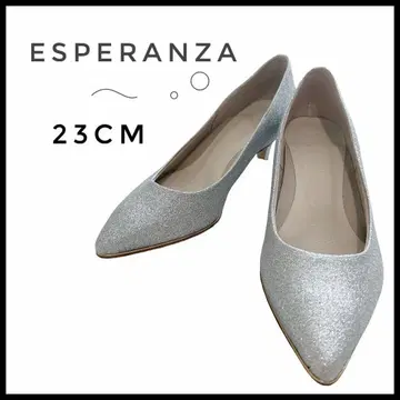 ESPERANZA 펌프스 실버 23cm 힐 5.5cm 파티