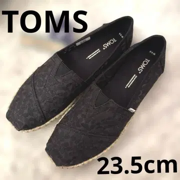 톰스 슬립온 보타니컬 레이스 23cm 블랙 미사용 새상품 택 포함
