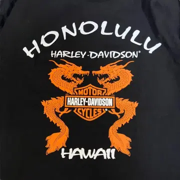 USA제 Harley 호놀룰루 티셔츠 양면 프린트 XL