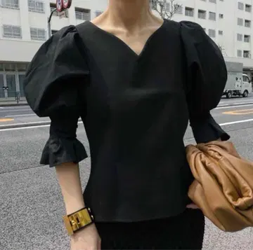 아메리 캔디 슬리브 도킹 블라우스