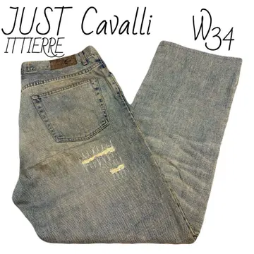저스트 카발리 JUST Cavalli 스트레이트 데님 W34 이탈리아제