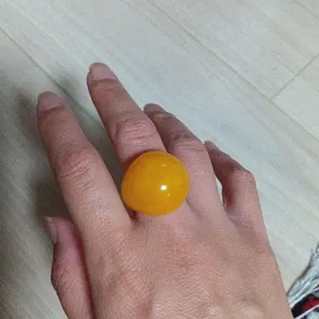 오렌지 수지 심플 반지 구제 의류 vintage