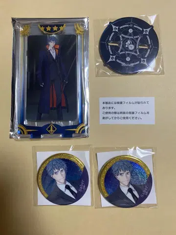 FGO 사이토 이치 AGF 회전 아크릴 스탠드 가챠 메이트 캔뱃지 3종
