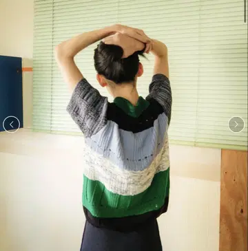 PAMM 격자 니트 폴로 셔츠