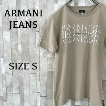 구제 의류 ARMANI JEANS 베이지 반팔 티셔츠 S 사이즈