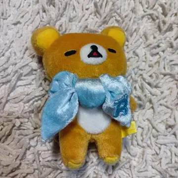 리락쿠마 볼 체인 리본 스크런치 봉제 인형