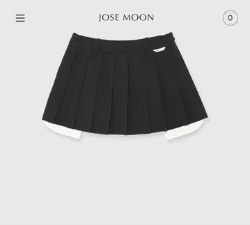 JOSE MOON 더블 허리 플리츠 미니 스커트 36