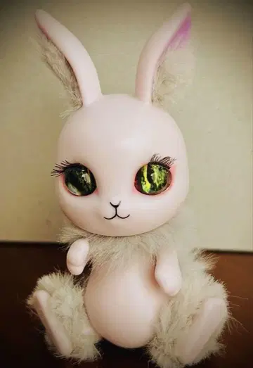 토끼 모양의 커스텀 인형 (라벤더, 퍼 포함)