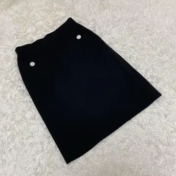 AKRIS 아크리스 무릎 기장 타이트 스커트 심플 블랙 US6