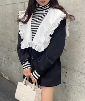 NICE CLAUP 자켓 멀티 웨이 베스트 옷깃 프릴