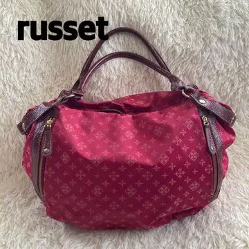russet 핑크 보스턴형 숄더백