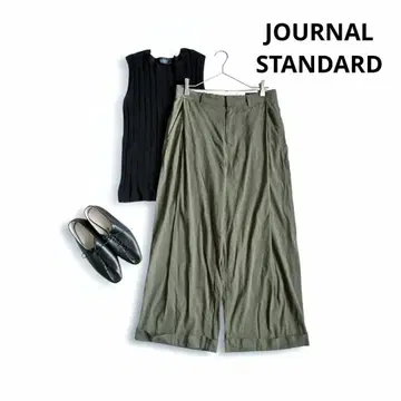 JOURNAL STANDARD 린넨 레이온 와이드 테이퍼드 팬츠 40
