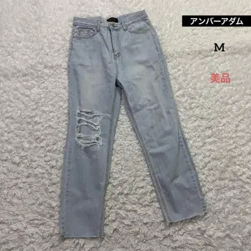 앰버 아담 데님 팬츠 청바지 데미지 가공 한국제 M 새상품급