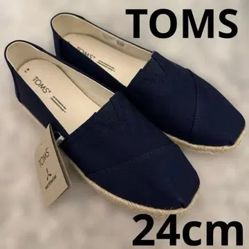 TOMS 24cm 네이비 로프 슬립온 알파가다 새상품