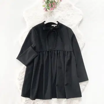 yori*요리 옷깃 리본 튜닉 블라우스 플레어 하이넥 36