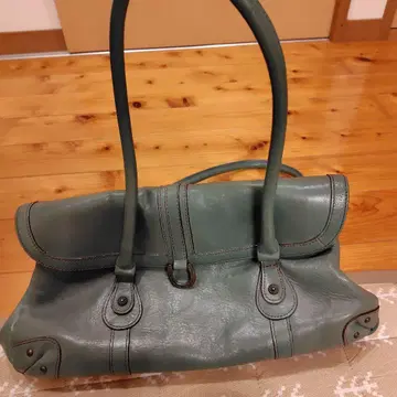 Dakota 탄닌 태닝 가죽 숄더백 그린