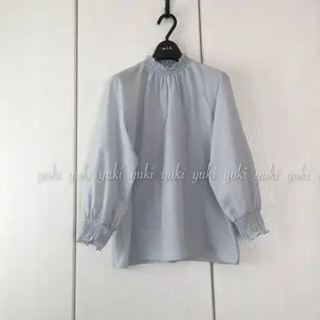 ANAYI 면 폴리에스테르 셔링 블라우스
