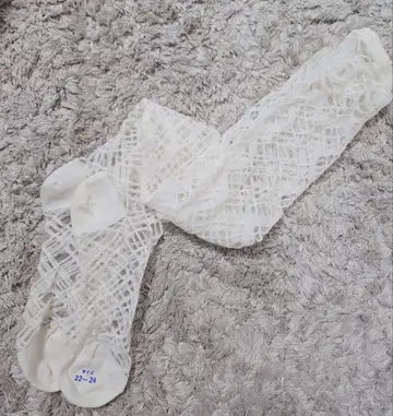 BABY 레이시 레이스업 삭스 화이트