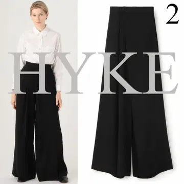 2 HYKE 새틴 와이드 레그 팬츠 새틴 와이드 레그 팬츠
