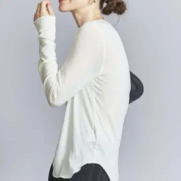 셀룰로오스 울 블렌드 크루넥 티셔츠