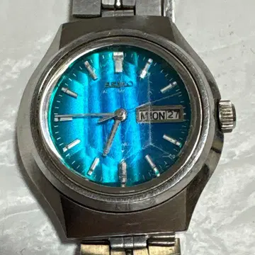 SEIKO 세이코 자동 감기 손목시계 2206-0380 블루 작동 상품