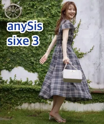 세탁 가능! any SiS 사이즈 3 시어 체크 원피스
