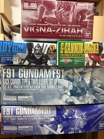 F91 건담 프라모델 5종 세트 MG RE/100 외