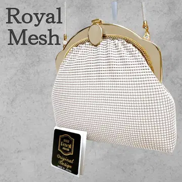 Royal Mesh 로얄 메쉬 화이트 파티 백 기모노 가방 유카타 결혼식