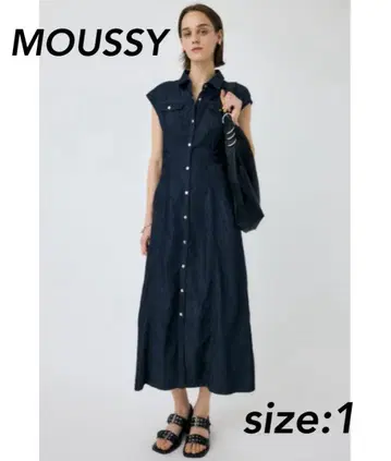 MOUSSY 마우지 CAP SLEEVE DENIM 드레스