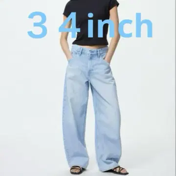 유니클로 배기 커브 청바지 34인치