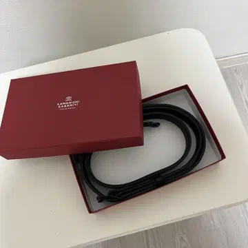 카와니시 가방 도치기 가죽 가죽 숄더 스트랩 블랙