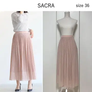 SACRA 에어리 크리스탈 플리츠 스커트