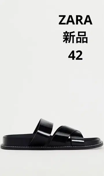 ZARA 플랫 스트랩 샌들 자라 샌들 블랙