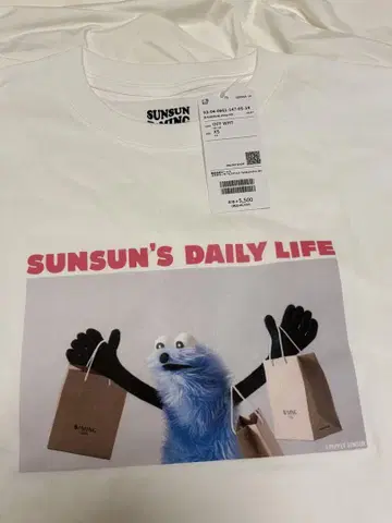 퍼펫 순순 빔즈 포토 프린트 티셔츠 shop 화이트 XS