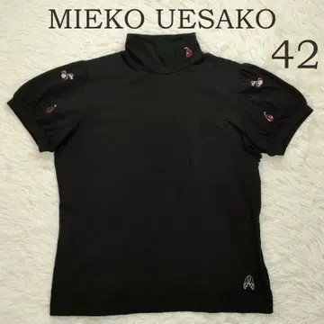 고품질 MIEKO UESAKO 골프웨어 하이넥 반팔 티셔츠 42