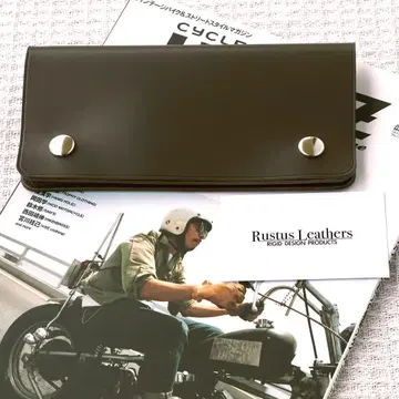 트래커 지갑 천연 가죽 손바느질 롱 지갑 Rigid Design