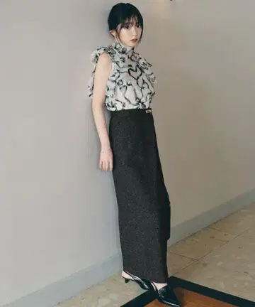 새상품 SNIDEL 바리에타 스커트 BLK 0 사이즈
