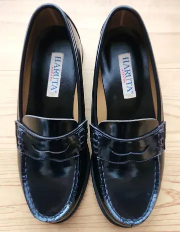 새상품급 HARUTA 검정 블랙 로퍼 23cm 3L